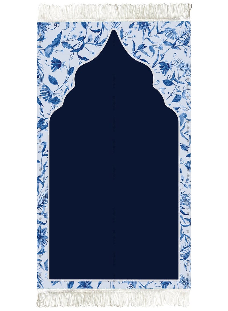 سجادة صلاة إسلامية فاخرة وناعمة بتصميم إسلامي أنيق، سجادة صلاة مريحة ومتينة للاستخدام اليومي، في المنزل، المسجد، أثناء السفر، هدية مثالية للرجال والنساء في رمضان والعيد. - Image 1